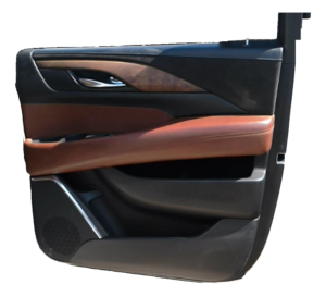 2015-2020 GMC Yukon XL Tan Door Interior Trim Panel - Rear, Right (Passenger) (Used OEM)