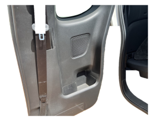2022-2025 Nissan Frontier Black Door Interior Trim Panel - Rear, Right (Passenger) (Used OEM)