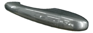 2015-2017 Chrysler 200 Gray Exterior Door Handle Assembly - Rear, Left (Driver) (Used OEM)