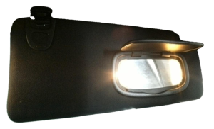 2015 Chrysler 200 Black Sun Visor with Illuminated Mirror - Right (Passenger) (Used OEM)