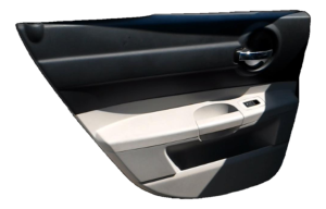 2005-2010 Chrysler 300 Black Door Interior Trim Panel with Power Windows and Locks - Rear, Left (Driver) (Used OEM)