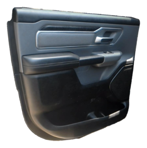 2019-2026 Ram 1500 Black Door Interior Trim Panel with Power Windows and Locks - Rear, Left (Driver) (Used OEM)