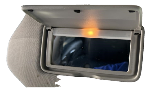 2013 INFINITI JX35 Beige Illuminated Sun Visor - Left (Driver) (Used OEM)