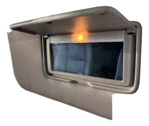 2013 INFINITI JX35 Beige Illuminated Sun Visor - Right (Passenger) (Used OEM)