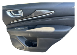 2014-2020 INFINITI QX60 Black Door Interior Trim Panel with Power Windows and Locks - Rear, Right (Passenger) (Used OEM)