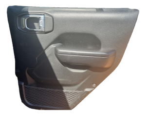 2018-2025 Jeep Wrangler Black Door Interior Trim Panel with Power Windows and Locks - Rear, Right (Passenger) (Used OEM)