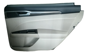 2017-2020 Ford Fusion Tan Door Interior Trim Panel - Rear, Right (Passenger) (Used OEM)