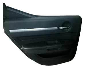 2005-2010 Chrysler 300 Black Door Interior Trim Panel - Rear, Left (Driver) (Used OEM)