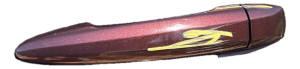 2020-2025 Nissan Sentra Red Exterior Door Handle - Rear, Left (Driver) (Used OEM)