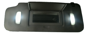 2007-2010 GMC Sierra Gray Sun Visor with Illuminated Vanity Mirror - Left (Driver) (Used OEM)