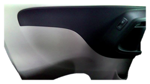 2011-2020 Dodge Grand Caravan Black Door Interior Trim Panel with Power Windows and Locks - Rear, Left (Driver) (Used OEM)