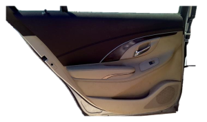 2014-2016 Buick LaCrosse Tan Door Interior Trim Panel - Rear, Left (Driver) (Used OEM)