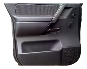 2004-2010 INFINITI QX56 Black Front Door Interior Trim Panel with Power Windows and Locks - Rear (Used OEM)