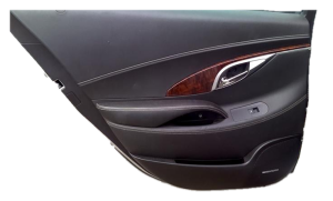 2010-2013 Buick LaCrosse Black Door Interior Trim Panel with Power Windows and Locks - Rear, Left (Driver) (Used OEM)