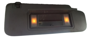 2010 Buick Allure Gray Sun Visor with Illuminated Vanity Mirror - Right (Passenger) (Used OEM)