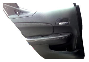 2011-2014 Dodge Avenger Black Door Interior Trim Panel with Power Windows and Locks - Rear, Left (Driver) (Used OEM)