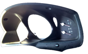 2005-2009 Hyundai Tucson Black Radio and Temperature Control Instrument Panel Bezel with Vents (Used OEM)
