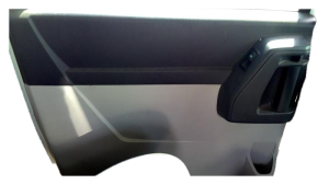 2008-2010 Dodge Grand Caravan Black Door Interior Trim Panel with Power Windows and Locks - Rear, Left (Driver) (Used OEM)