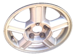 2001-2004 Ford Escape Silver 15x6.5 5-Spoke Grooved Silver Alloy Wheel (Used OEM)