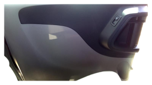 2011-2020 Dodge Grand Caravan Black Front Door Interior Trim Panel with Power Windows and Locks - Rear, Left (Driver) (Used OEM)