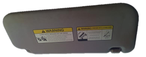 2010-2013 Kia Soul Gray Sun Visor without Mirror - Left (Driver) (Used OEM)