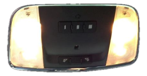 2011-2014 Dodge Charger Black Front Floor Console Panel with Garage Door Opener (Used OEM)