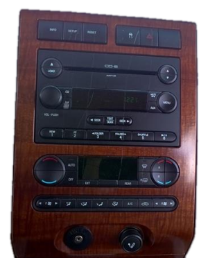 2007-2010 Lincoln Navigator Brown Radio and Temperature Control Instrument Panel Bezel (Used OEM)
