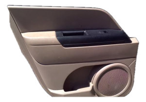 2007-2017 Jeep Compass Beige Front Door Interior Trim Panel with Power Windows and Locks - Rear, Right (Passenger) (Used OEM)