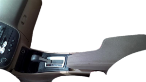 2003-2005 Honda Civic Beige Floor Console Panel with Cupholder and Cloth Armrest (Used OEM)