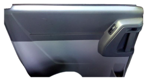 2008-2010 Dodge Grand Caravan Gray Door Interior Trim Panel with Power Windows and Locks - Rear, Left (Driver) (Used OEM)