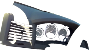 2008-2010 Chrysler Town &amp; Country Gray Speedometer Instrument Panel Bezel (Used OEM)