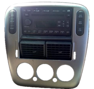 2004-2005 Mercury Mountaineer Black Radio and Temperature Control Instrument Panel Bezel (Used OEM)