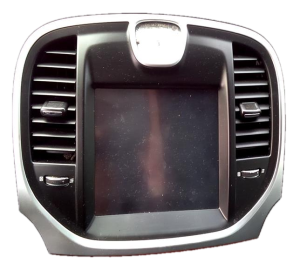 2011-2014 Chrysler 300 Black Center Display Bezel with Vents and Clock (Used OEM)