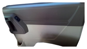 2008-2010 Dodge Grand Caravan Tan Door Interior Trim Panel with Power Windows and Sunshade - Rear, Right (Passenger) (Used OEM)