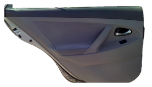 2007-2011 Toyota Camry Gray Door Interior Trim Panel with Power Windows and Locks - Rear, Left (Driver) (Used OEM)