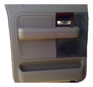 2006-2008 Lincoln Mark LT Beige Front Door Interior Trim Panel with Power Windows and Locks - Rear, Left (Driver) (Used OEM)