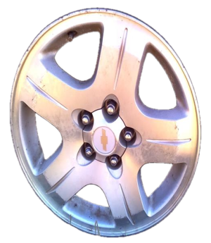 2004-2005 Chevrolet Malibu Black 16x6.5 5-Spoke Brushed Aluminum Alloy Wheel (Used OEM)