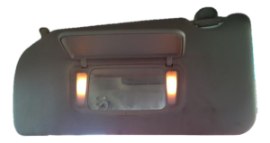 2009 Nissan Altima Gray Sun Visor with Vanity Light - Left (Driver) (Used OEM)