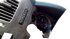 2007-2013 GMC Sierra 2500 HD Black Radio and Speedometer Instrument Panel Bezel (Used OEM)
