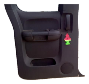 2007-2014 GMC Sierra 2500 HD Black Door Interior Trim Panel - Rear, Left (Driver) (Used OEM)