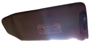 2004-2006 Chrysler Pacifica Black Dual Vanity Lamp Sun Visor - Left (Driver) (Used OEM)