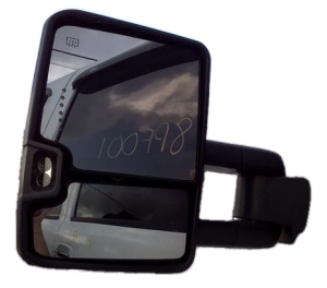 2006-2007 Chevrolet Silverado 3500 Black Power Towing Door/Side View Mirror - Left (Driver) (Used OEM)