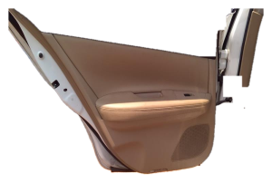 2009-2014 Nissan Maxima Tan Door Interior Trim Panel with Power Windows and Locks - Rear, Left (Driver) (Used OEM)