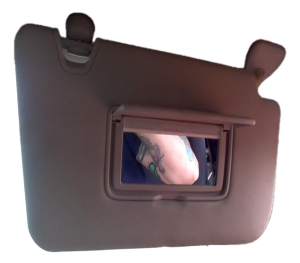 2014-2017 Nissan Rogue Black Illuminated Sun Visor - Right (Passenger) (Used OEM)