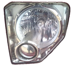 2008-2012 Jeep Liberty Chrome Bezel Headlight Assembly - Left (Driver) (Used OEM)