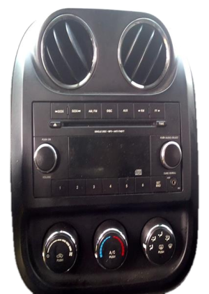 2011-2017 Jeep Compass Black Radio Instrument Panel Bezel (Used OEM)
