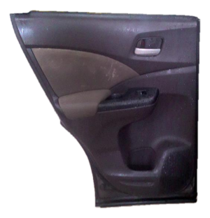 2012-2016 Honda CR-V Gray Door Interior Trim Panel with Power Windows and Locks - Rear, Left (Driver) (Used OEM)