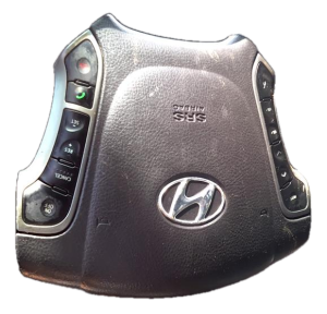 2010-2012 Hyundai Santa Fe Black Steering Wheel Air Bag - Left (Driver) (Used OEM)