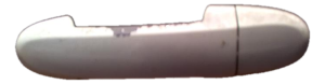 2007-2012 Hyundai Santa Fe White Exterior Door Handle - Rear, Left (Driver) (Used OEM)