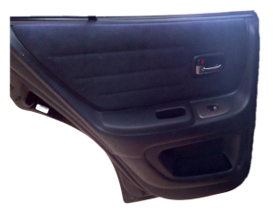 1998-2005 Lexus IS300 Black Door Interior Trim Panel with Power Windows and Locks - Rear, Left (Driver) (Used OEM)